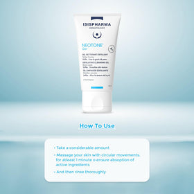 IsisPharma Exfoliating Cleansing Gel rinse to reveal even-toned skin gently