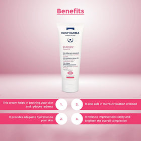 IsisPharma Ruboril Expert M packaging emphasizing sensitive-skin care and gentle formula