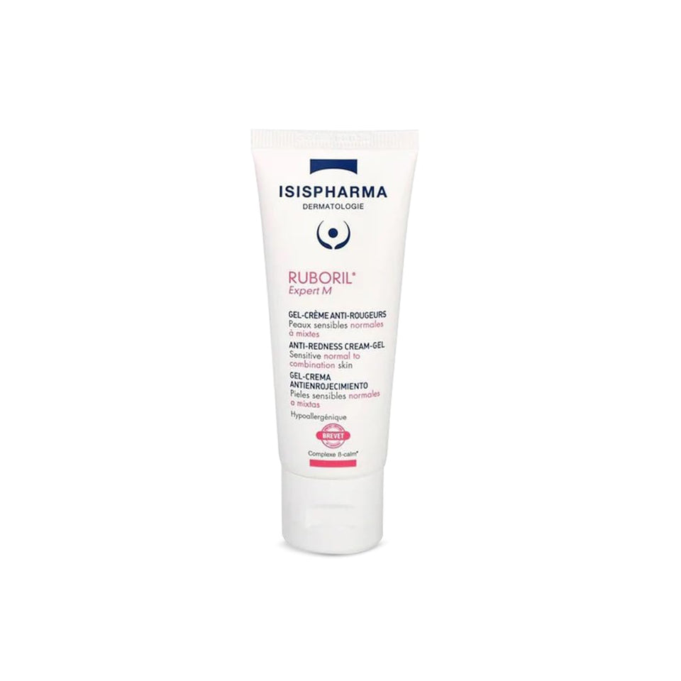 IsisPharma Ruboril Expert M anti-redness cream-gel texture close-up showing soothing hydration