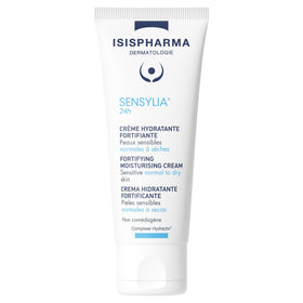 IsisPharma Sensylia 24h cream bottle for soothing hydration on sensitive skin.