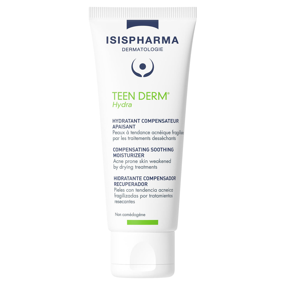 IsisPharma soothing compensating cream jar close-up for oily skin texture