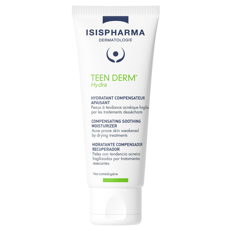 IsisPharma soothing compensating cream jar close-up for oily skin texture