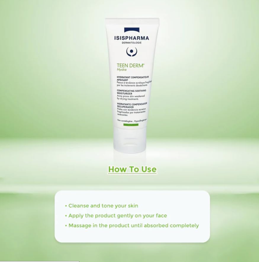 IsisPharma soothing compensating cream texture swirl showing fast absorption