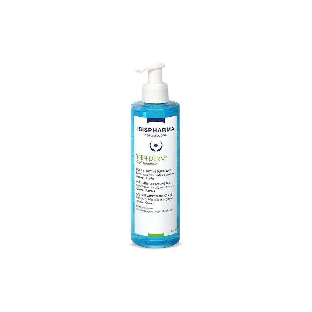IsisPharma Teen Derm Gel Sensitive bottle: gentle daily skincare for teens