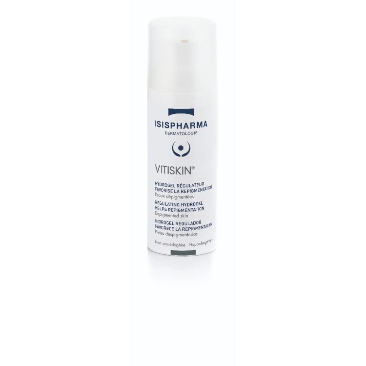IsisPharma Vitiskin hydrogel texture closeup shows smooth absorption and refreshing feel.
