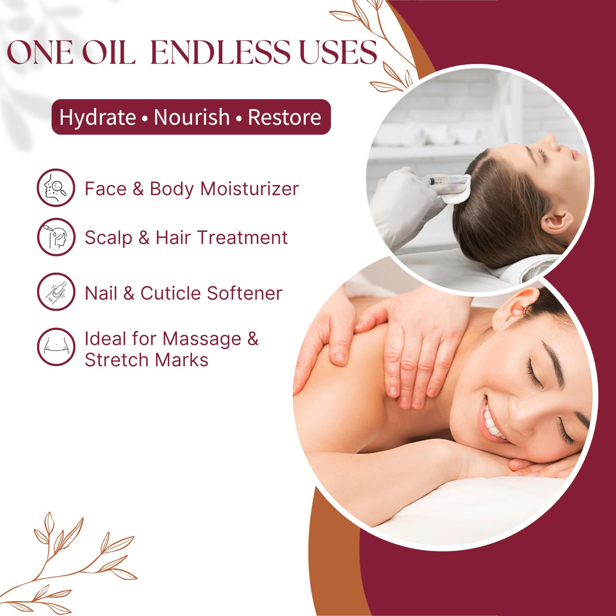 ISLA & FONTANE Jojoba Oil nails-care image highlights cuticle softening and conditioning.