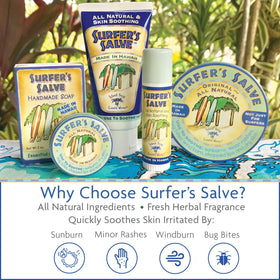 Island Soap & Candle Works Surfer's Salve with aloe and tea tree for skin comfort