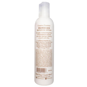 Island Soap & Candle Works coconut lotion texture close-up highlights creamy formula for fast absorption.