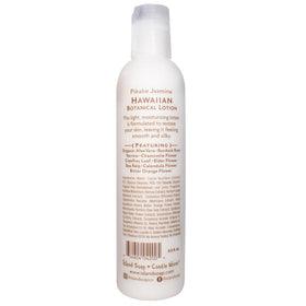 Island Soap and Candle Works Jasmine lotion packaging highlights paraben-free, travel-friendly care