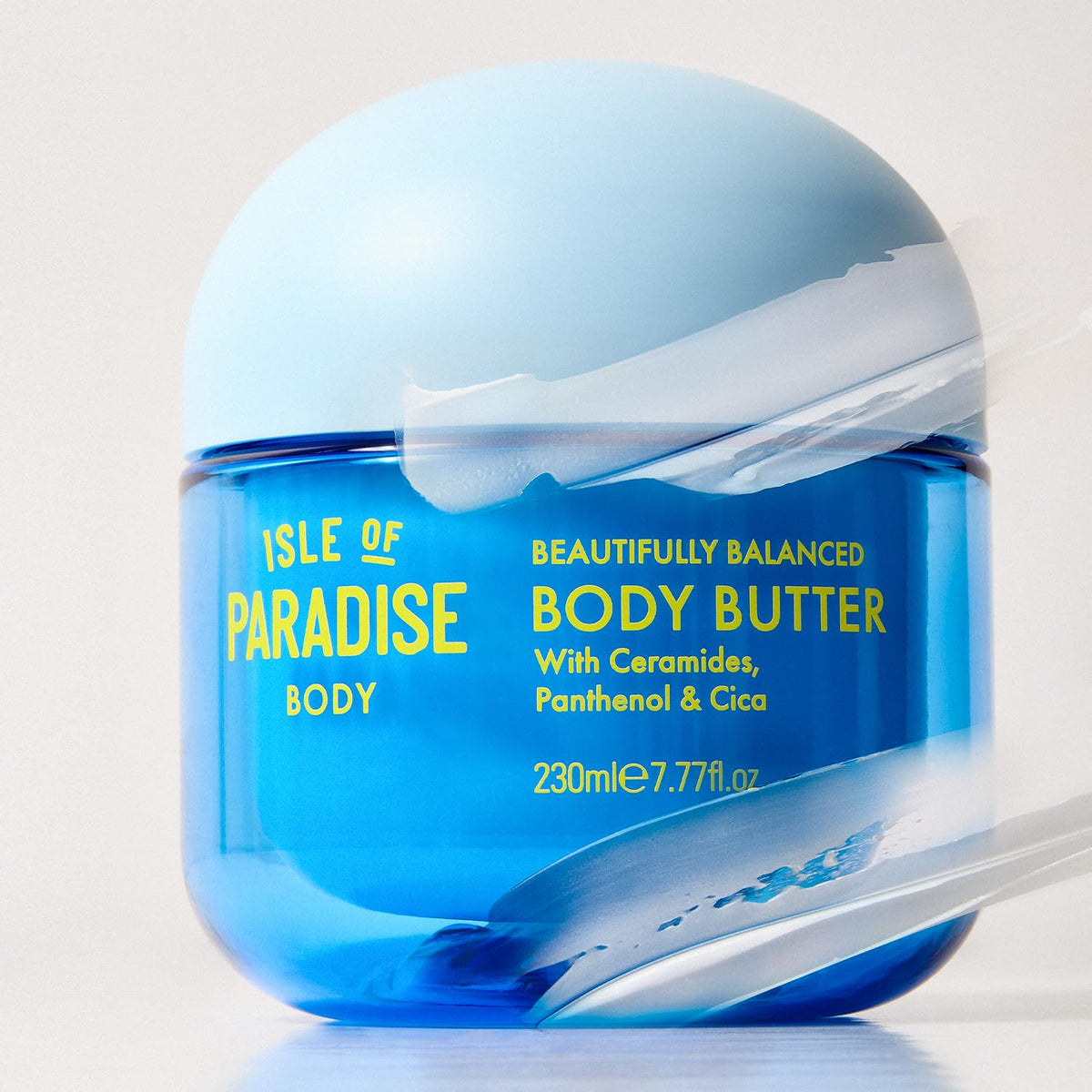 Ideal for dry patches, Isle of Paradise butter softens and nourishes.