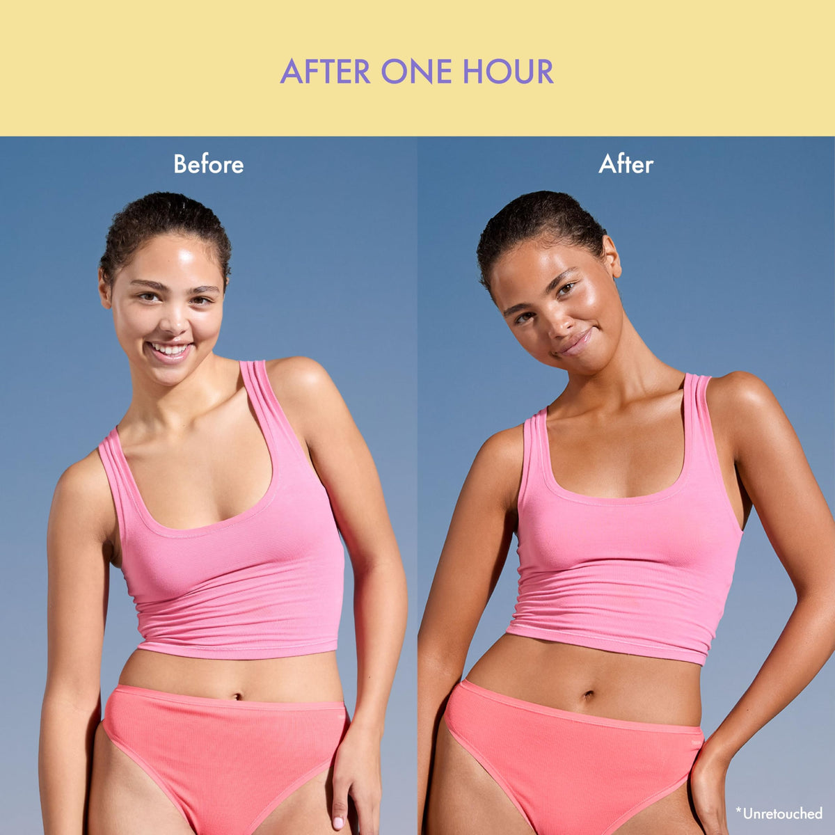Isle of Paradise fast-drying self-tanner glides on streak-free.