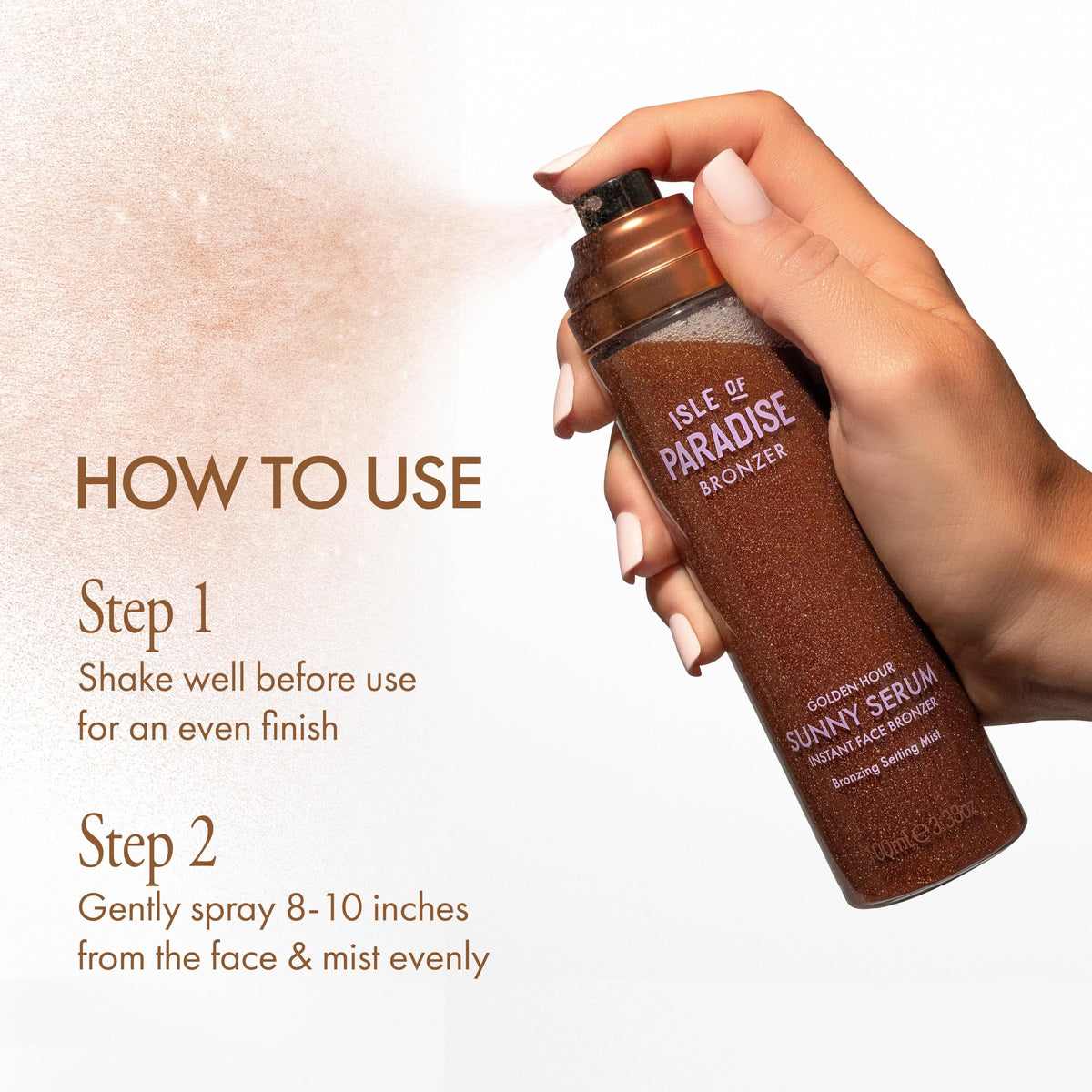 Isle of Paradise Golden Hour glow no sun required visual shows customizable bronze