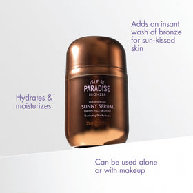 Isle of Paradise Sunny Serum Champagne highlighting dots to accent high points