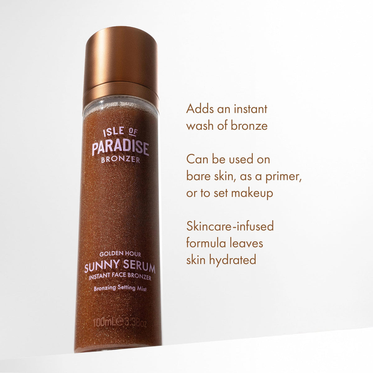 Isle of Paradise Vitamin B5 hydration mist label emphasizes soothing moisture