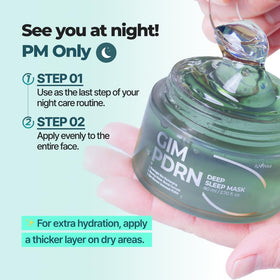 IsNtree Gim PDRN Deep Sleep Mask morning glow after overnight use.
