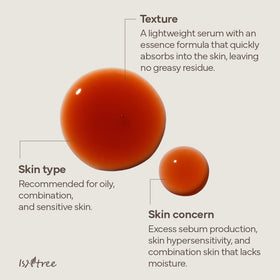 ISNTREE Gel-texture close-up showing quick absorption.