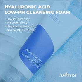 Creamy foam texture from IsNtree cleansing foam creating a gentle lather