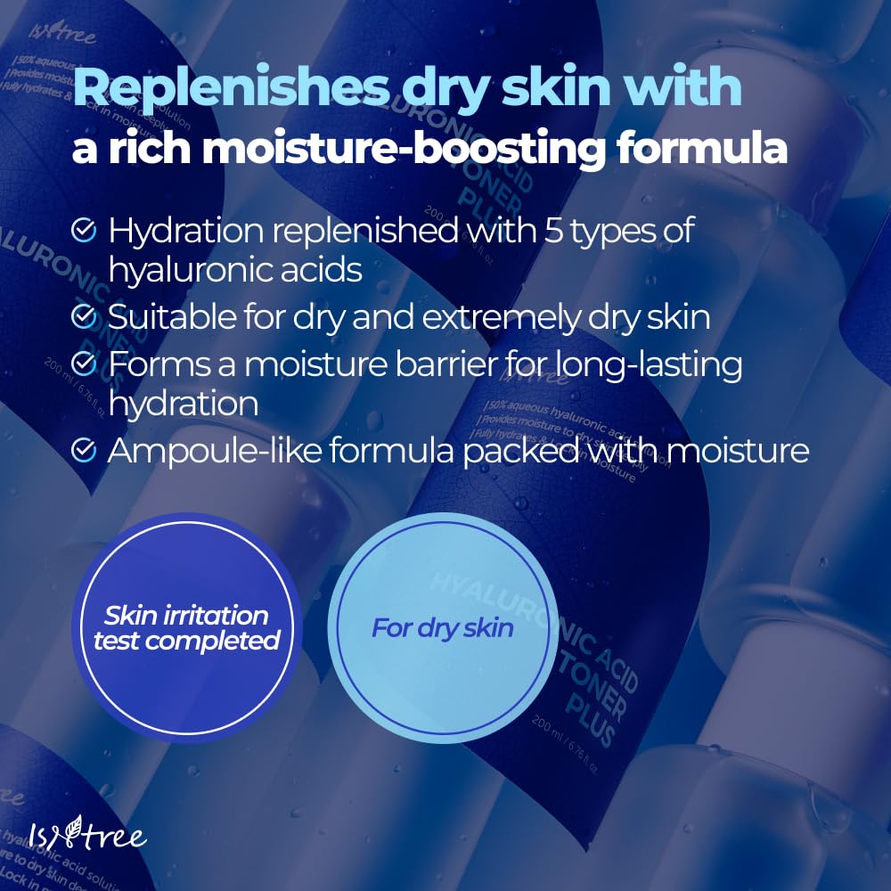 IsNtree Hyaluronic Acid Toner cotton pad application aids skin hydration prep