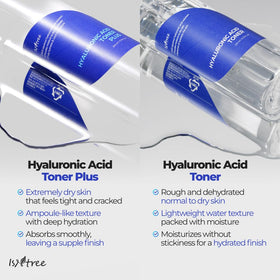 IsNtree Hyaluronic Acid Toner flatlay with skincare routine essentials