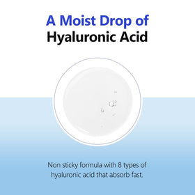 ISNTREE Hyaluronic Acid Water Essence applied on skin showing fast absorption
