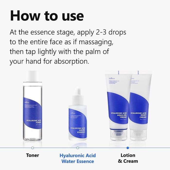 ISNTREE Hyaluronic Acid Water Essence texture swirl on glass