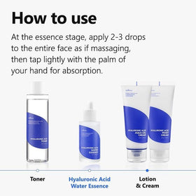ISNTREE Hyaluronic Acid Water Essence texture swirl on glass
