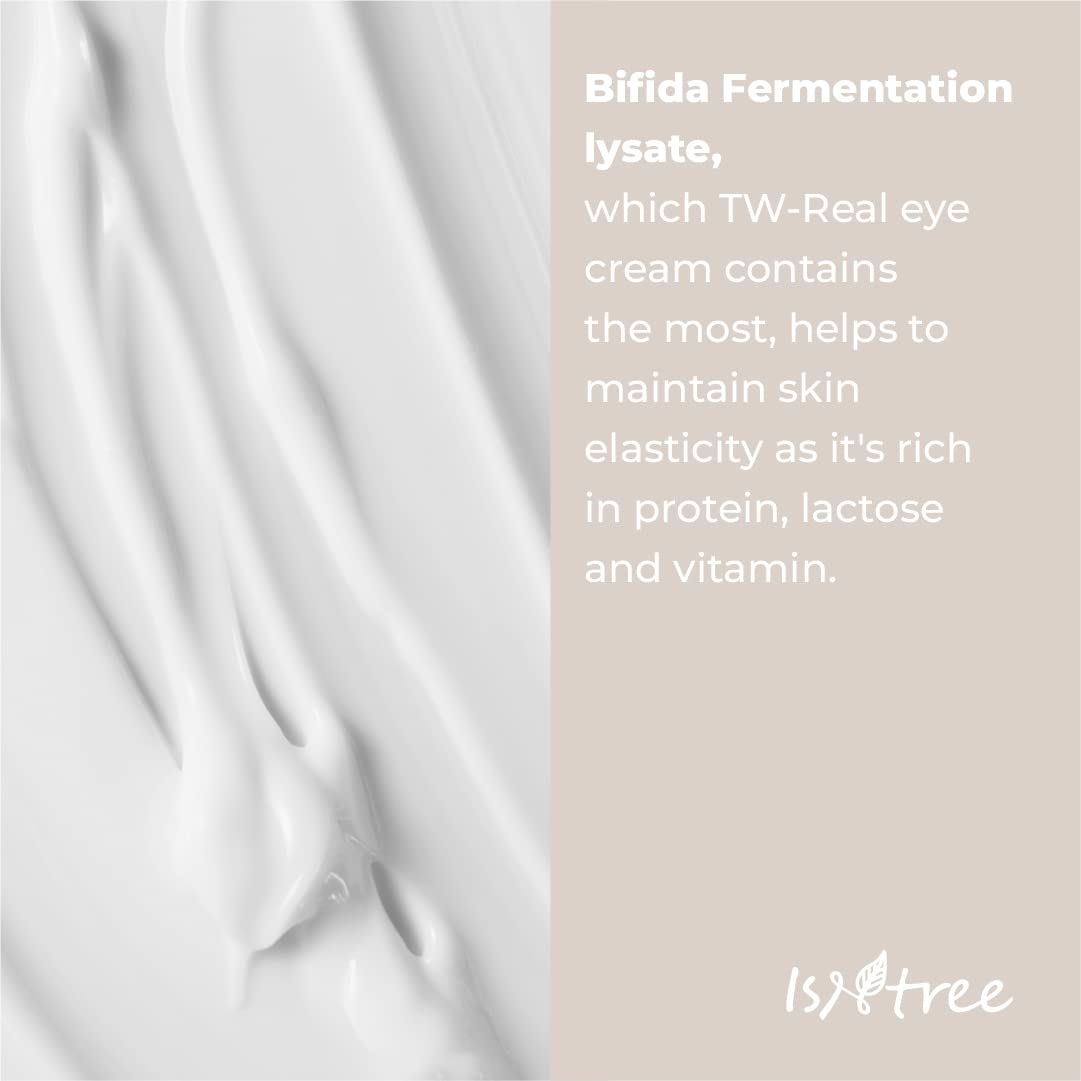 IsNTREE TW-REAL Eye Cream dispensing shot for under-eye care.