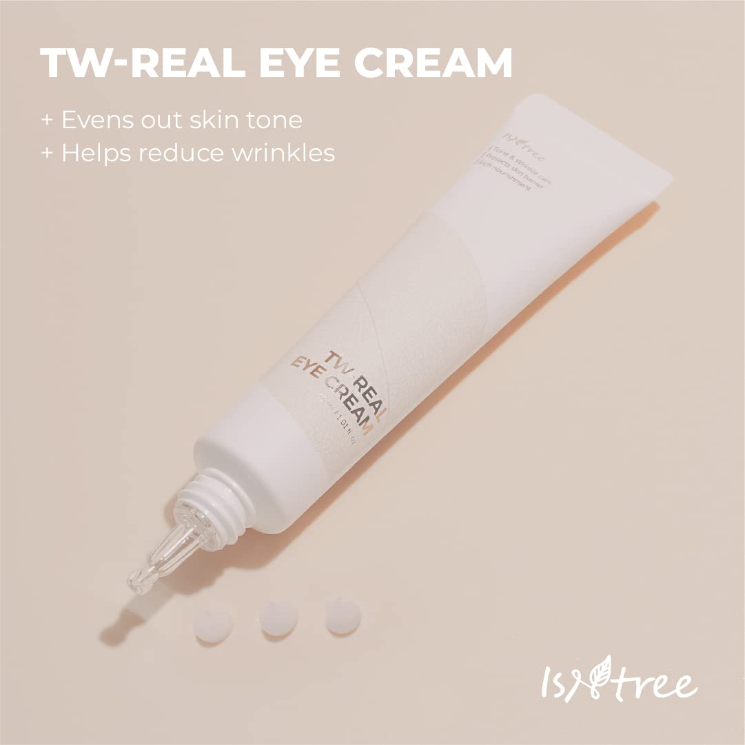 IsNTREE TW-REAL Eye Cream jar close-up highlighting rich nourishment.
