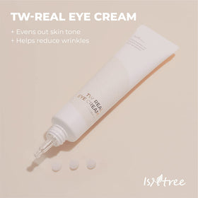 IsNTREE TW-REAL Eye Cream jar close-up highlighting rich nourishment.
