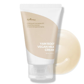 IsNtree Yam Root Vegan Milk Cream 80ml bottle shows rich hydration for dry skin.