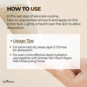 IsNtree Yam Root Vegan Milk Cream morning routine setup for daily use.