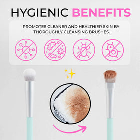 Isoclean Makeup Brush Cleaner leaves bristles clean and ready to reuse