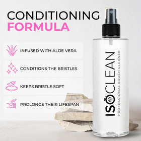 Isoclean makeup brush cleaner microfiber cloth use enables residue-free wiping