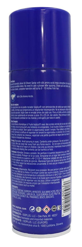 Isoplus Oil Sheen Hairspray pack 3 display for value and convenience