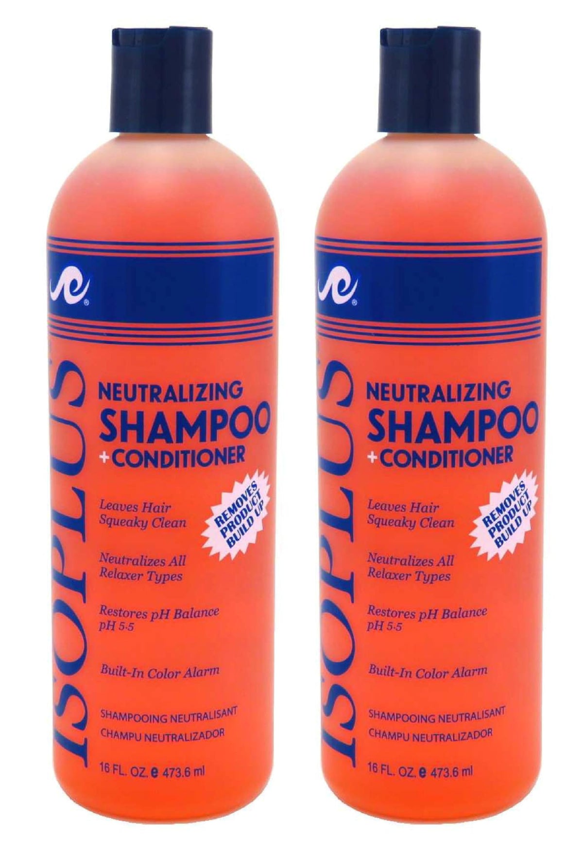 Isoplus two-pack display shows value pack designed for convenient hair care routine.