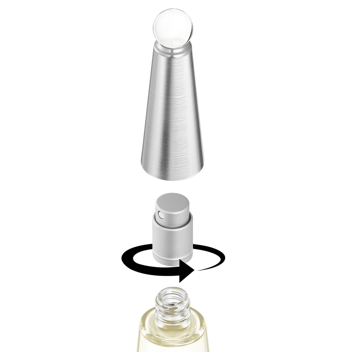 Issey Miyake L'Eau d'Issey cap detail with sleek metal