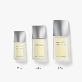 Issey Miyake L'Eau d'Issey Pour Homme bottle side view, sleek rectangle design.