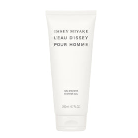 Issey Miyake L'Eau d'Issey Pour Homme bottle shows citrus freshness and woody notes for refreshing showers.