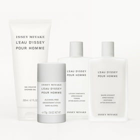 Issey Miyake L'Eau d'Issey Pour Homme packaging and premium design shot.