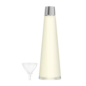 Issey Miyake bottle close-up showing lily note for refined daily wear