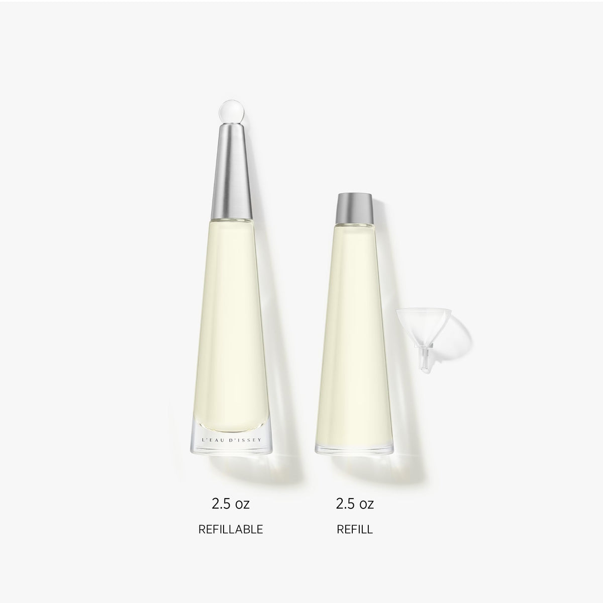 Issey Miyake refill bottle with floral-aquatic scent visual for everyday elegance