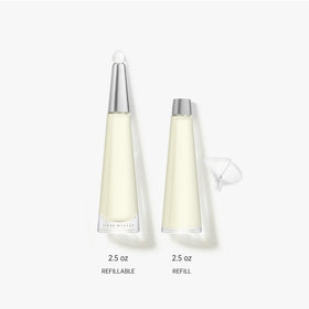 Issey Miyake refill bottle with floral-aquatic scent visual for everyday elegance