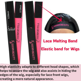 Isshin Beauty glueless wig fit demonstration with secure placement.