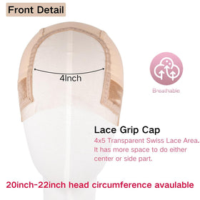 Isshin Beauty adjustable Velcro wig cap provides secure all-day grip without glue.