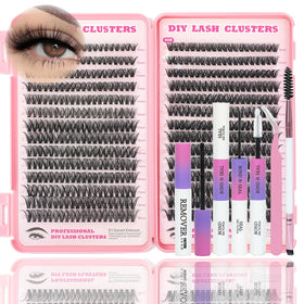 ISTGIFT lash clusters kit 560 pcs, 9-16 mm, for fuller natural-looking lashes at home