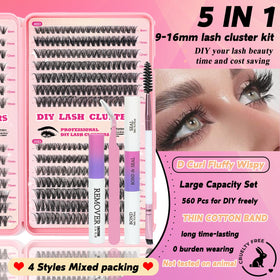 ISTGIFT lash clusters kit 9-16mm densities for versatile lash looks