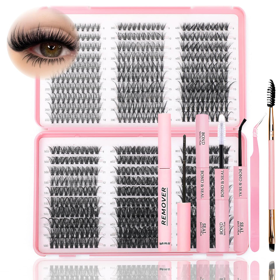 ISTGIFT Lash Clusters Kit densities 20D–80D for versatile daily volume options.