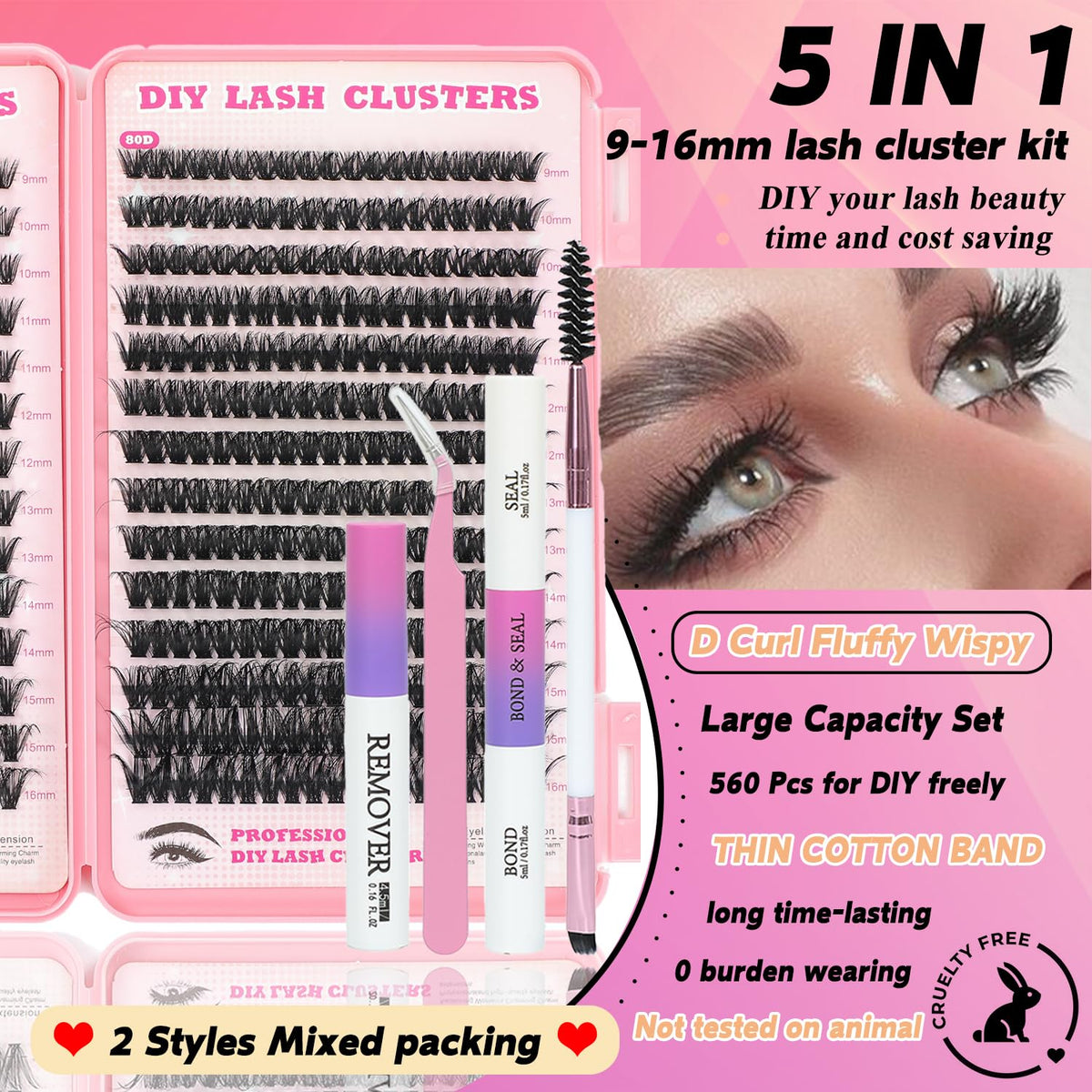 ISTGIFT Lash Clusters Kit density and length range enables customizable daily looks.