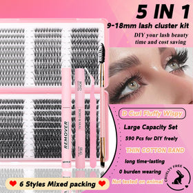 ISTGIFT Lash Clusters Kit lengths 9–18mm for customizable wispy looks.