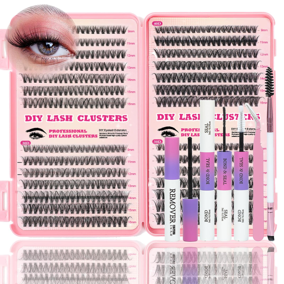 ISTGIFT lash clusters kit packaging for at home lash styling